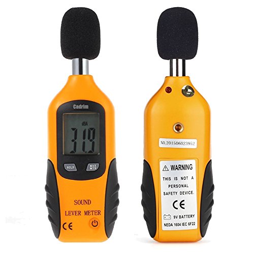 Cadrim Portable Digital Sound Level Meter Measurement 30dBA ~ 130dBA with 9 V Battery